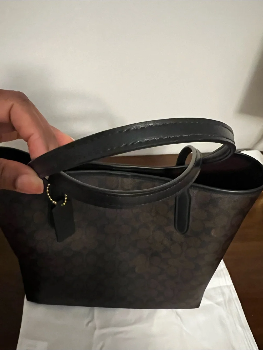 AUTHENTIC Coach Bundle in Signature Walnut/Black (City Tote, Nolita, Pouch)